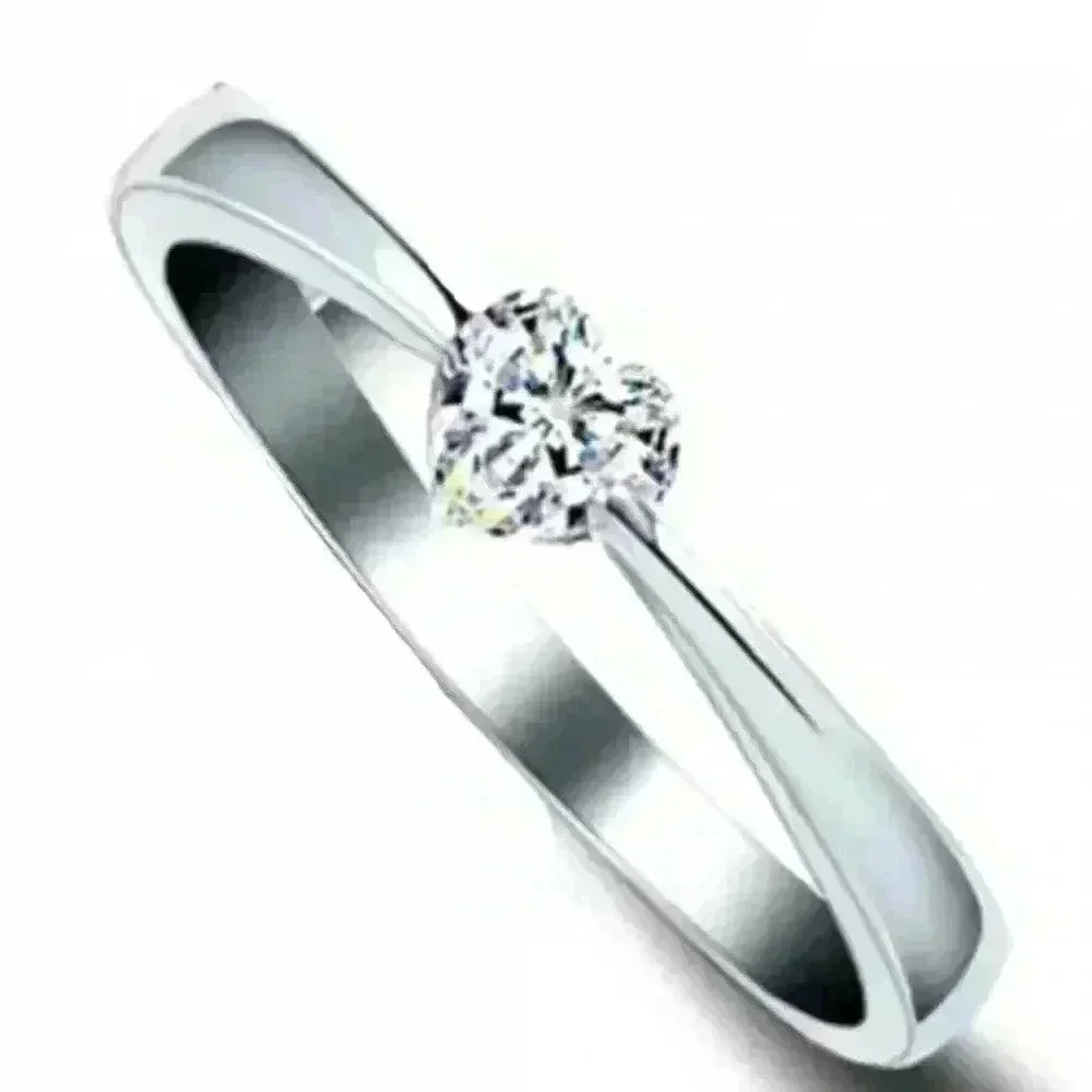 - - 925 Silver Plated Cz Heart Ring, Gpmb1392